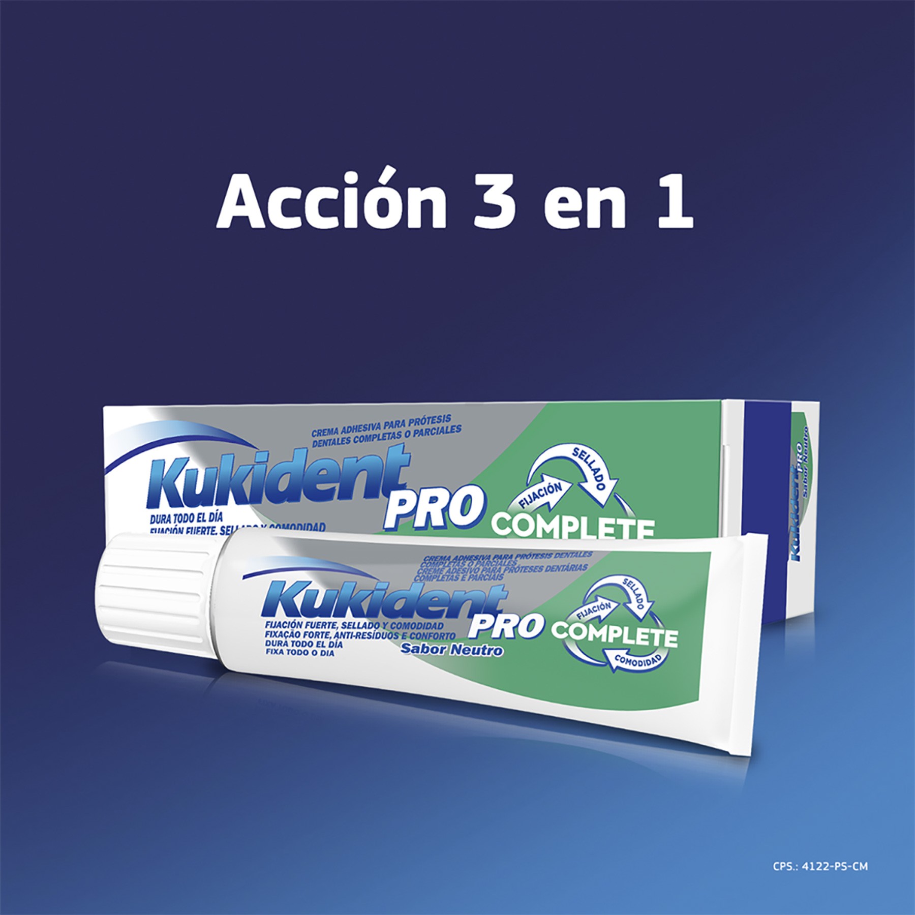 Kukident Pro Complete crema adhesiva prótesis neutro 70g